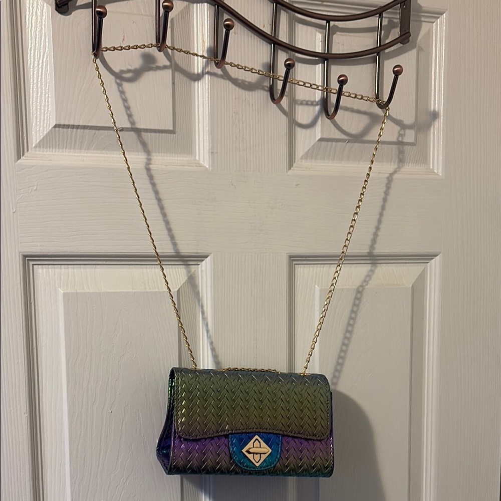 Iridescent Chain Shoulder Bag